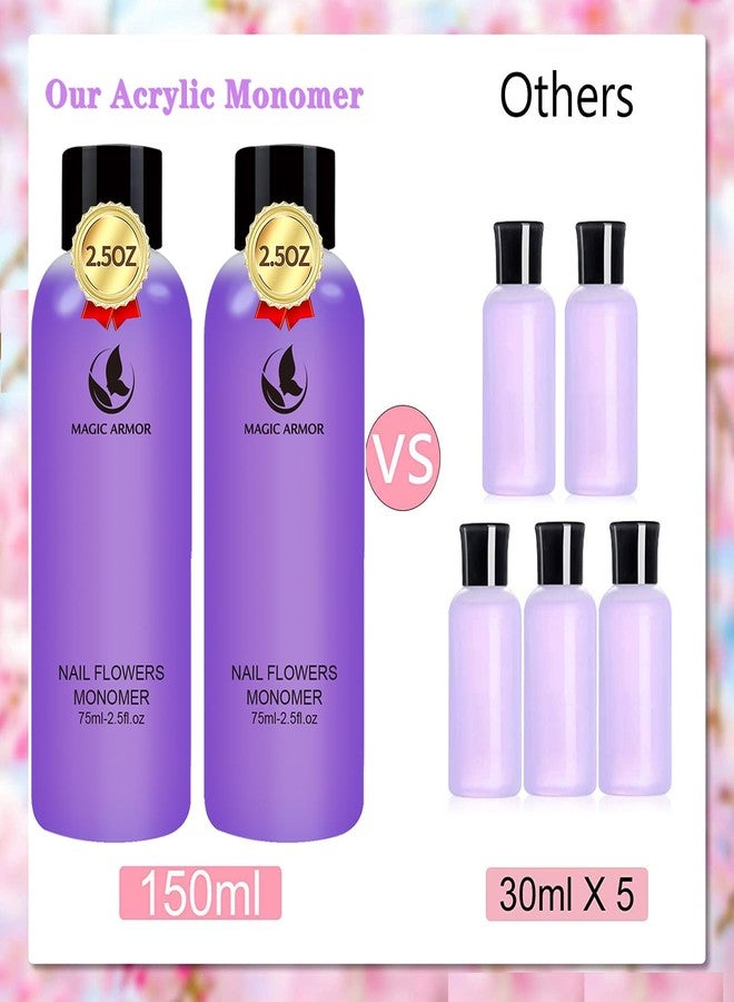 MAGIC ARMOR Acrylic Liquid Monomer - 150ml Professional Acrylic Monomer for Nail System Kit, Quick-Dry for Nail Extensions - Image 4